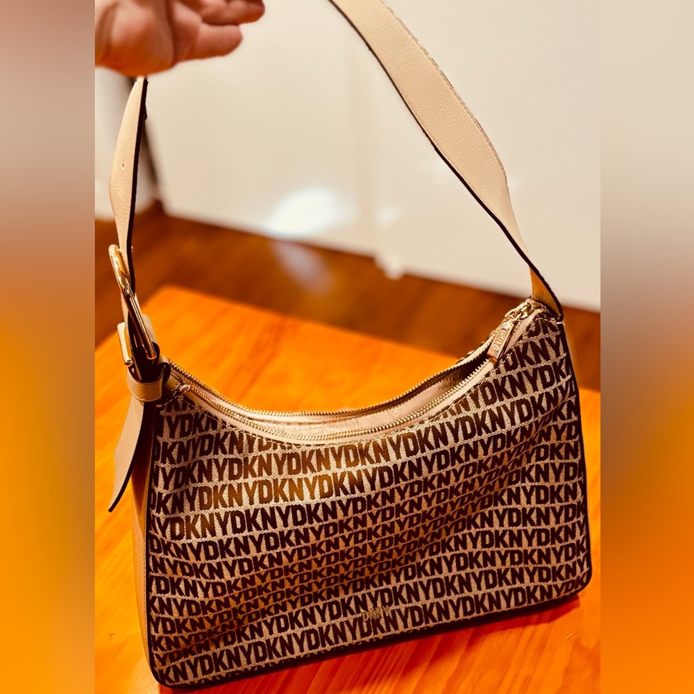 DKNY Deena Monogram Top Zip Small Shoulder Bag - Fantastic Condition